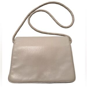 Giani Bernini bone-colored leather crossbody EUC